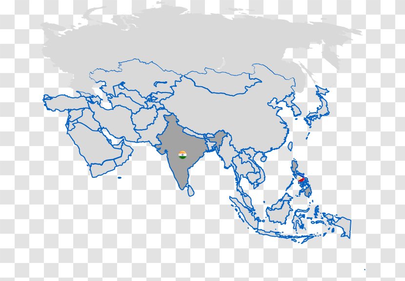 East Asia World Map Blank Transparent PNG