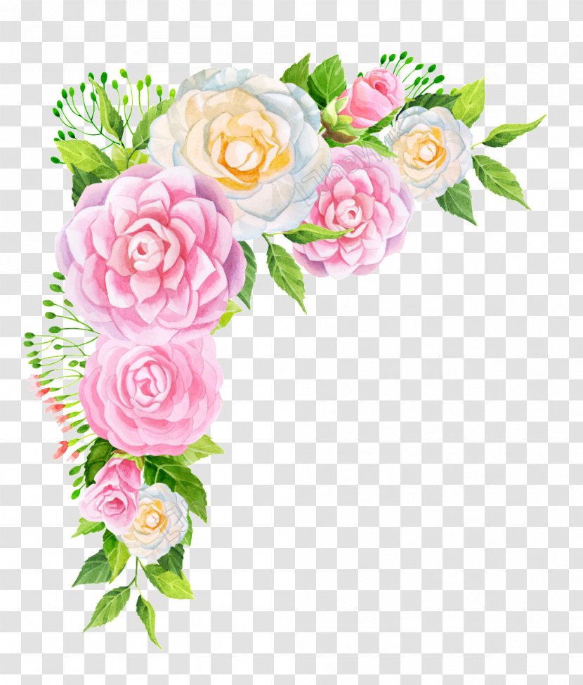 Garden Roses Floral Design Peony Pink Flower - Flowering Plant Transparent PNG