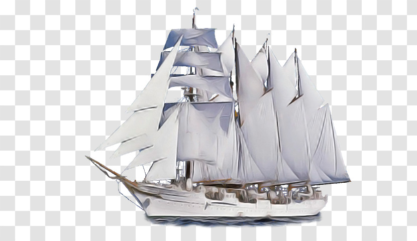 Sailing Ship Tall Ship Vehicle Barquentine Boat Transparent PNG