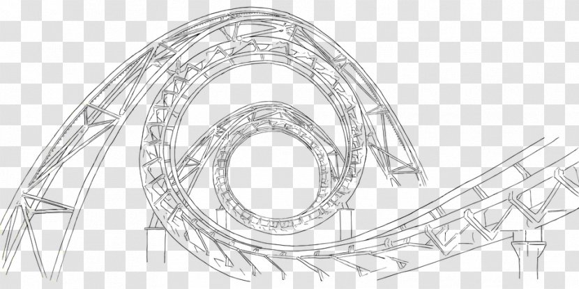 Roller Coaster Drawing Image Big Dipper Park - Amusement - Ride Transparent PNG