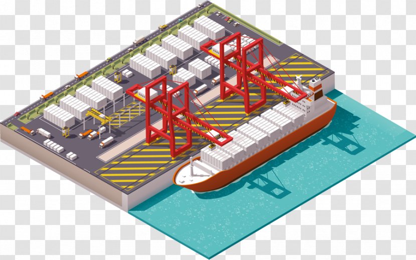 Container Port Ship Intermodal - Cargo Transparent PNG