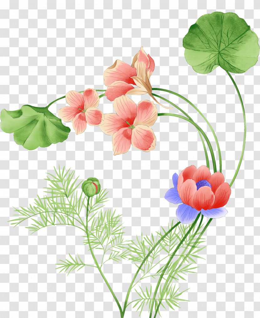 Painting Flower Pattern - Cute Cartoon Flowers Transparent PNG