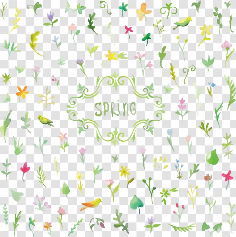Spring Flowers Background - Point - Pattern Transparent PNG