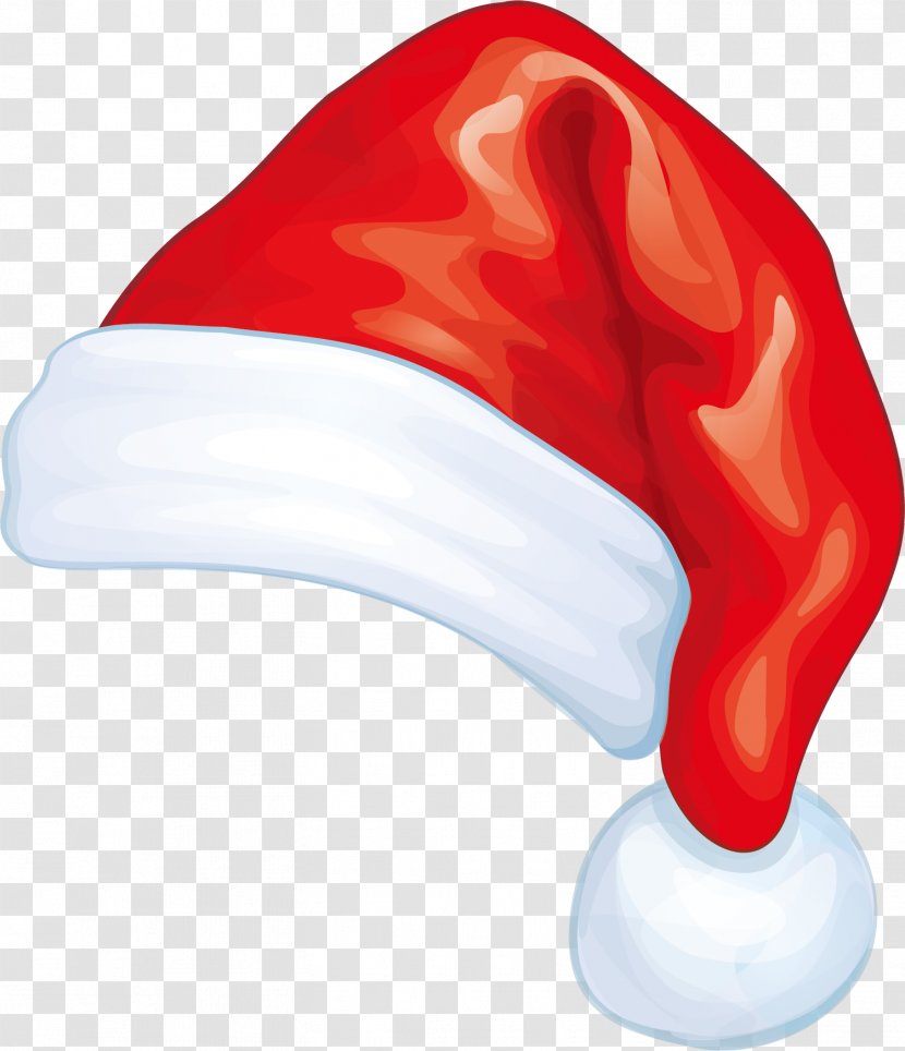 Santa Claus Christmas Snowman Clip Art - Red - Hand Painted Watercolor Hat Transparent PNG