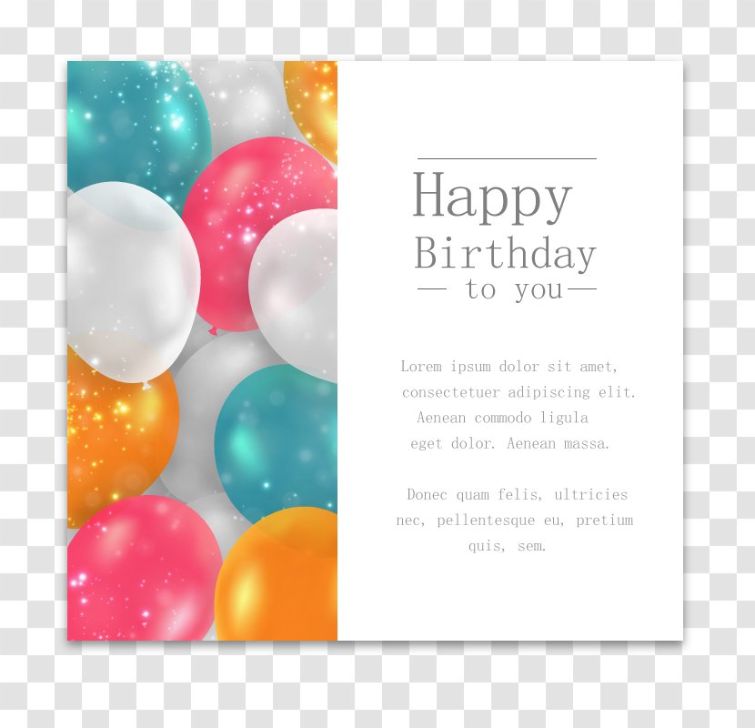 Birthday Cake Wedding Invitation Wish Happy To You - Vector Card Transparent PNG