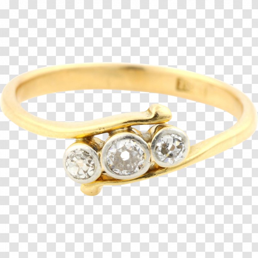 Diamond Trilogy Ring Gold Silver Transparent PNG
