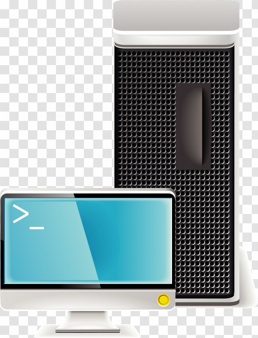 Computer Monitors Mainframe Host - Display Device - Vector Painted Transparent PNG