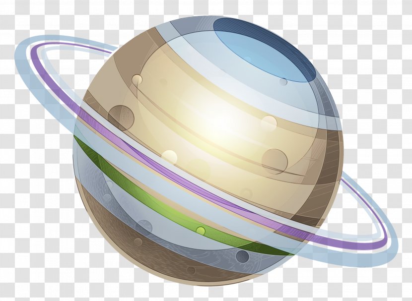 Planet Cartoon - Watercolor - Beige Transparent PNG