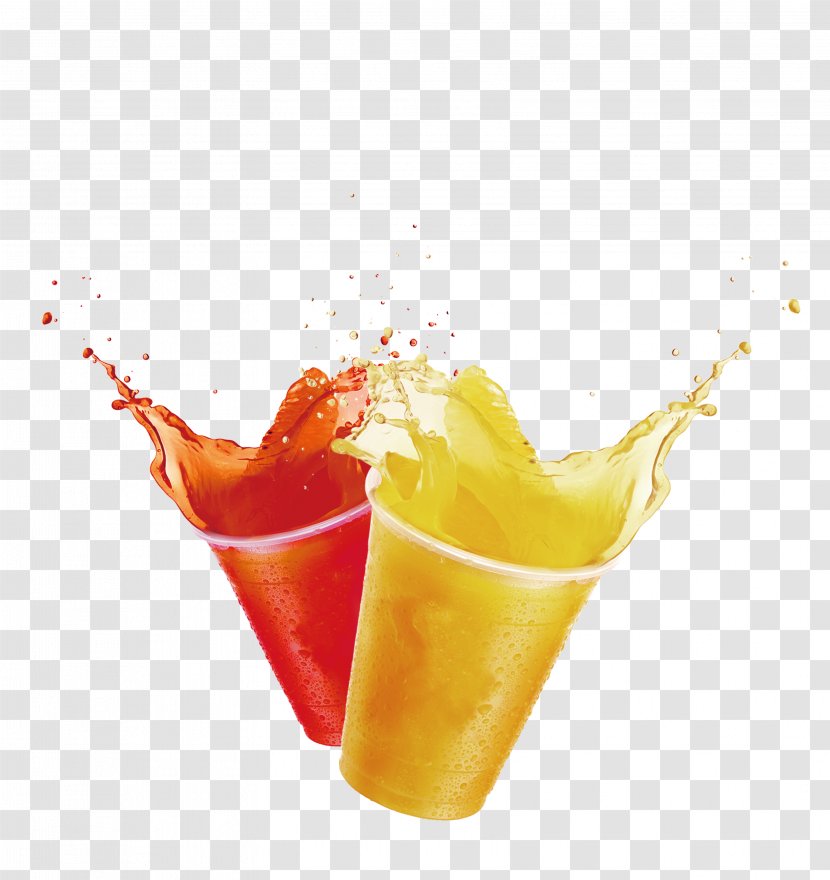 Orange Juice Ice Cream Drink Tea - Drinks Transparent PNG