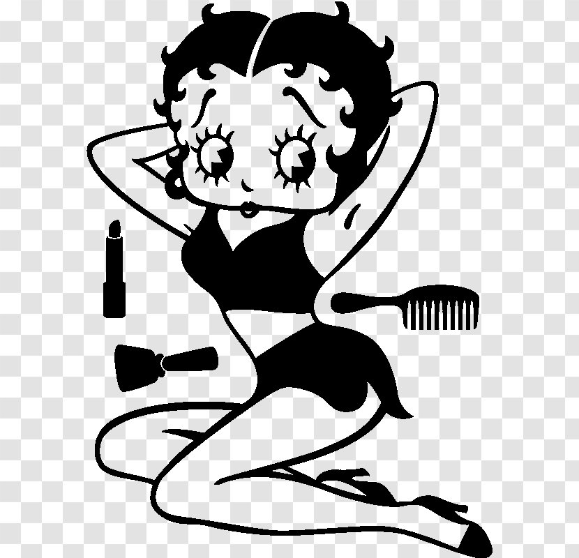 Thumb Betty Boop Line Art Clip - Silhouette Transparent PNG