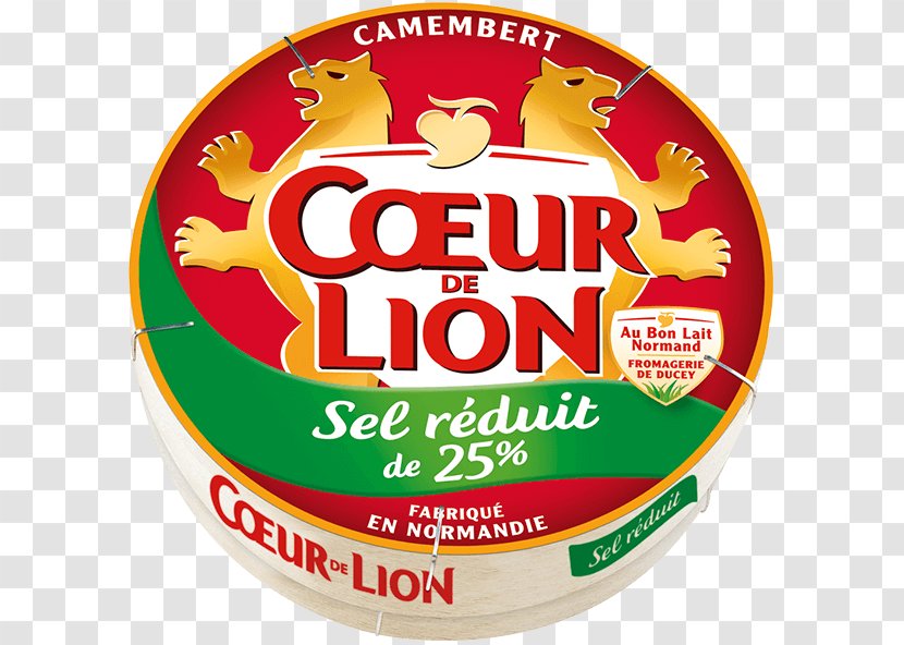 Cœur De Lion Camembert Milk Cheese Brie - Food Transparent PNG