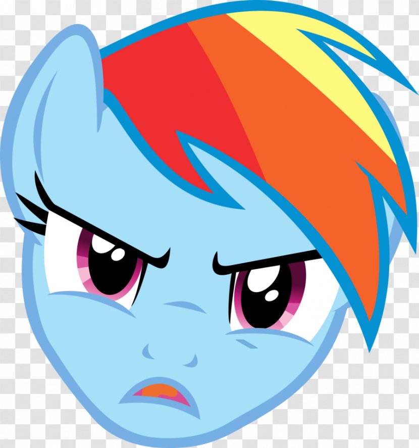 Rainbow Dash Twilight Sparkle Pinkie Pie Drawing Clip Art - Frame - Cartoon Angry Face Transparent PNG