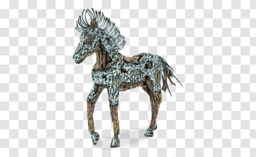 Sculpture Wood Carving Pony Art Figurine - Stallion - Mustang Transparent PNG
