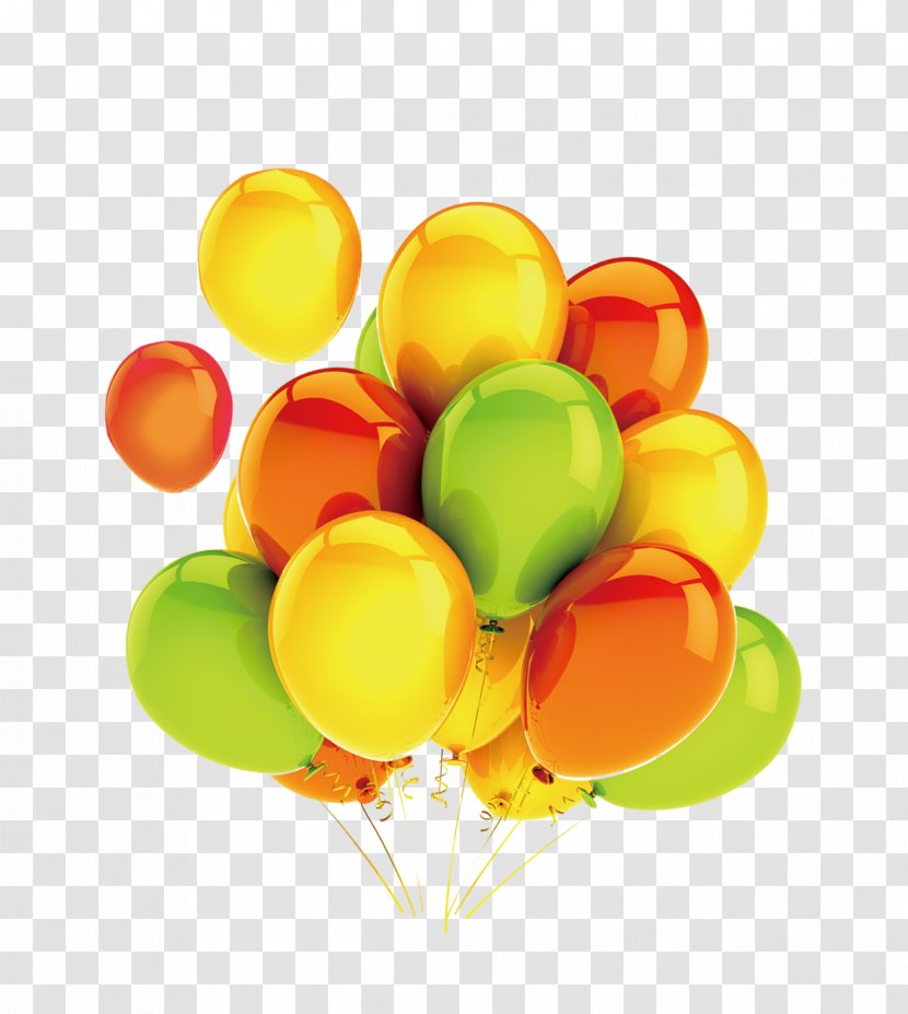 Balloon Icon - Orange - Yellow Green Transparent PNG