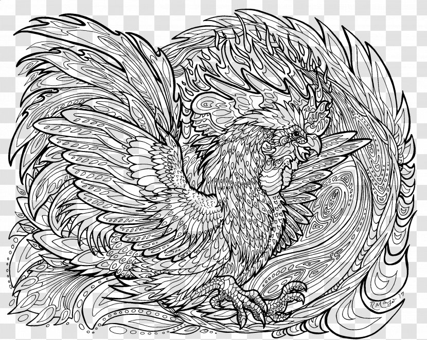Rooster Line Art Chicken Drawing Transparent PNG