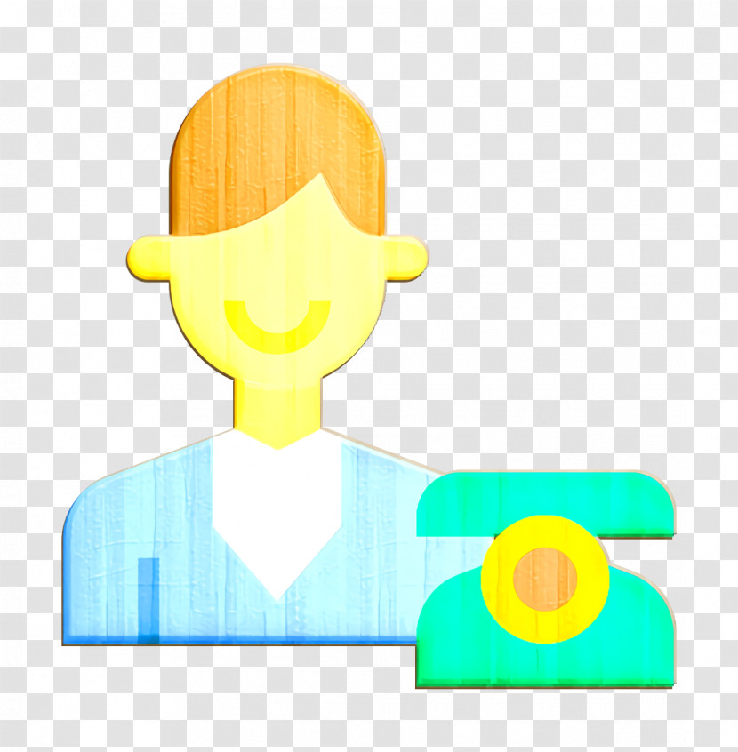 Receptionist Icon Contact And Message Icon Reception Icon Transparent PNG