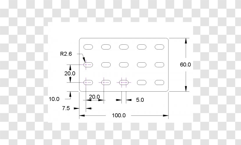 Line Point Angle - Rectangle - Plate Drawing Transparent PNG