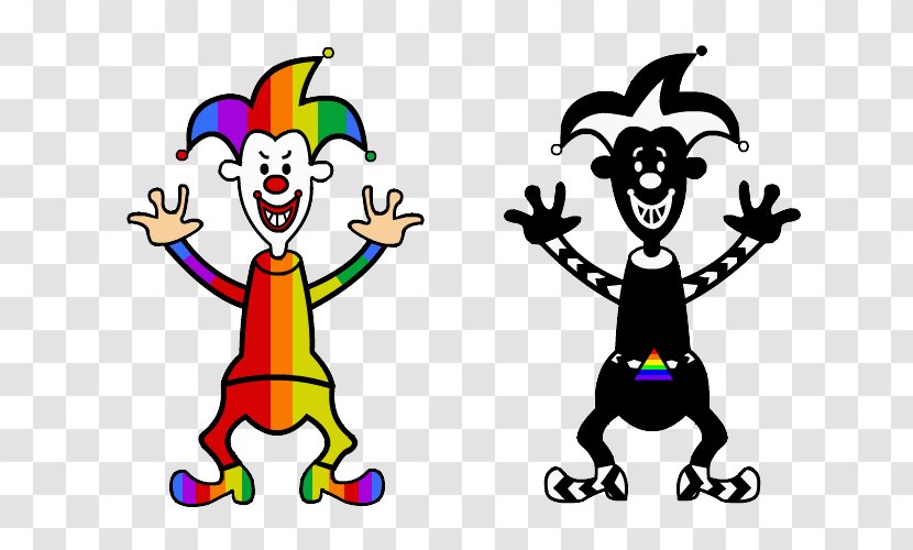 Clown Mr. Mime Artist Circus Rainbow - Cartoon Transparent PNG