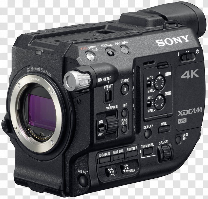 Sony XDCAM PXW-FS5 Super 35 Camera 4K Resolution Transparent PNG