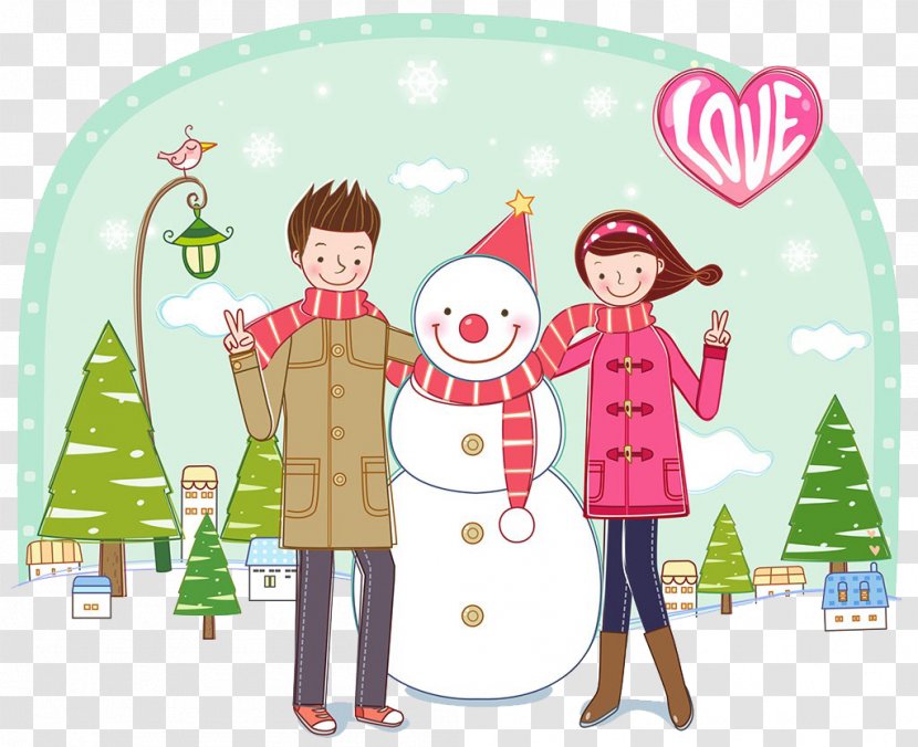 Snowman Royalty-free Illustration - Happiness - Happy Transparent PNG