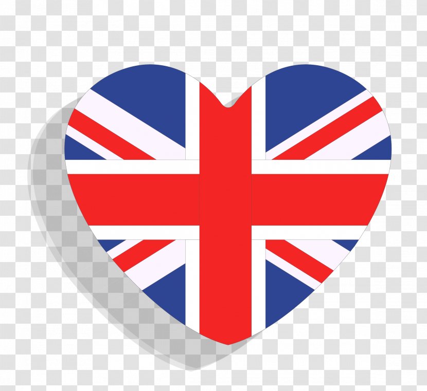 Heart Shaped British Flag - Flags Of The World Transparent PNG