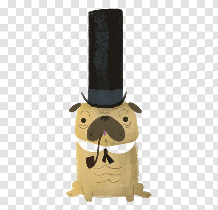 Pug French Bulldog Beagle Boston Terrier - Puppy Wearing A Hat Transparent PNG