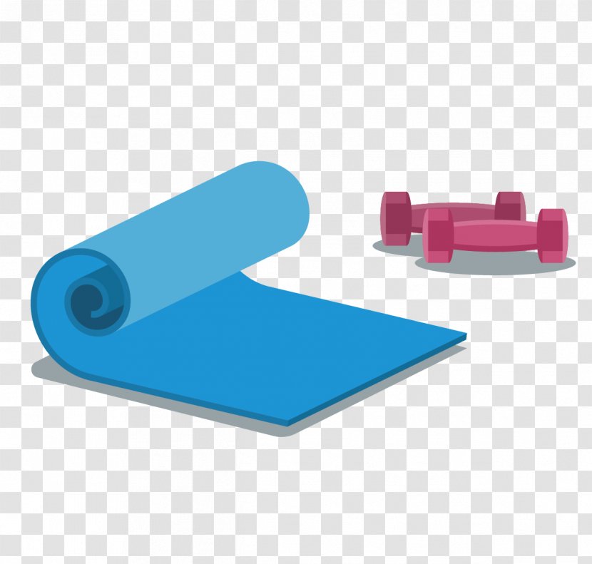 Yoga Mat Dumbbell - Weight Training - Vector And Dumbbells Transparent PNG