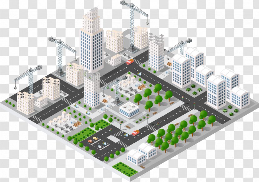 Isometric Projection Industry Infographic Building - Business Element Transparent PNG