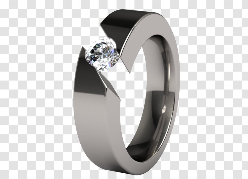 Wedding Ring Engagement Titanium Diamond - Body Jewelry Transparent PNG