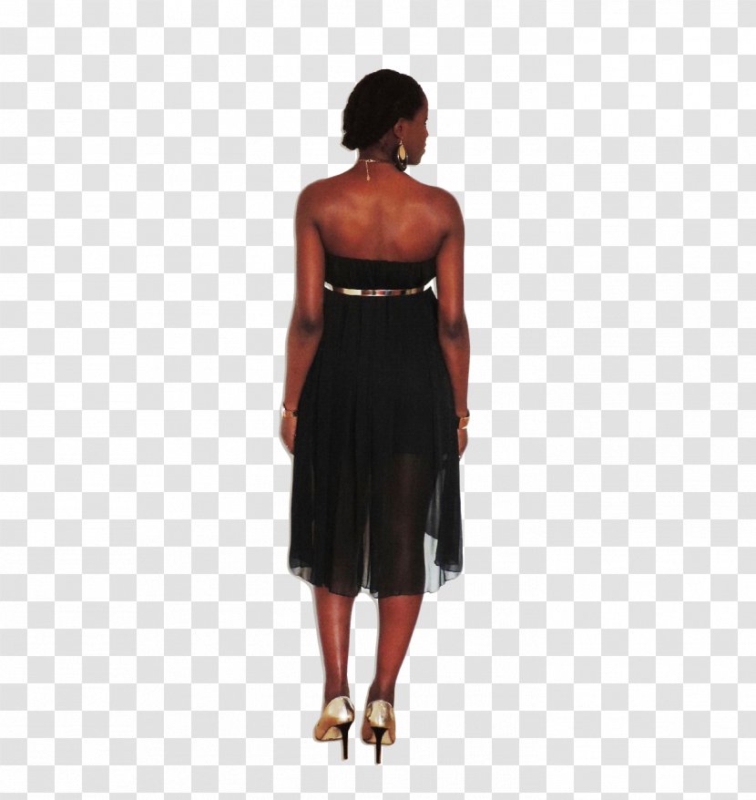 Little Black Dress Shoulder Waist - Fashion Model Transparent PNG
