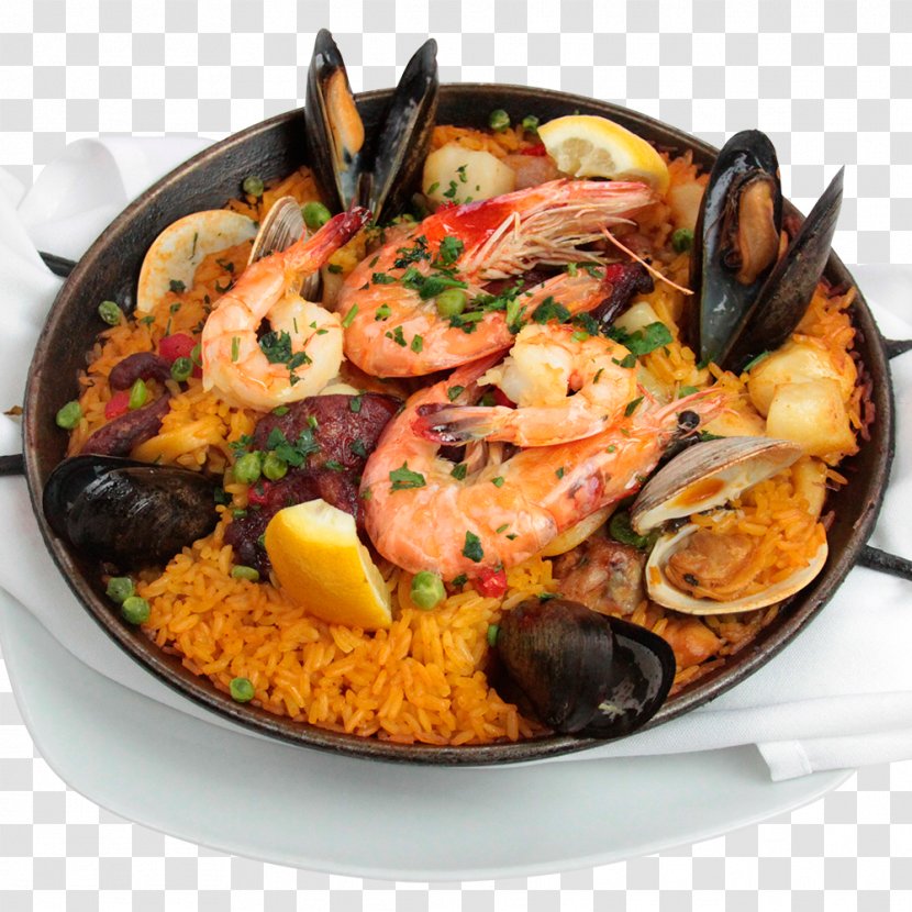 Paella Spanish Cuisine Arroz A La Valenciana Portuguese - Dish - Rice Transparent PNG