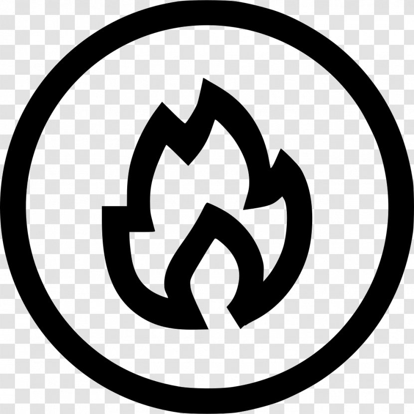 Symbol Combustion Fossil Fuel - Black And White - Blaze Transparent PNG