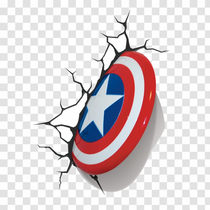 Captain America's Shield Light Marvel Comics Wall - Decal - Homero Transparent PNG