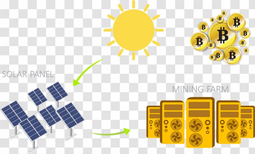 Cryptocurrency Bitcoin Cloud Mining Solar Panels Transparent PNG