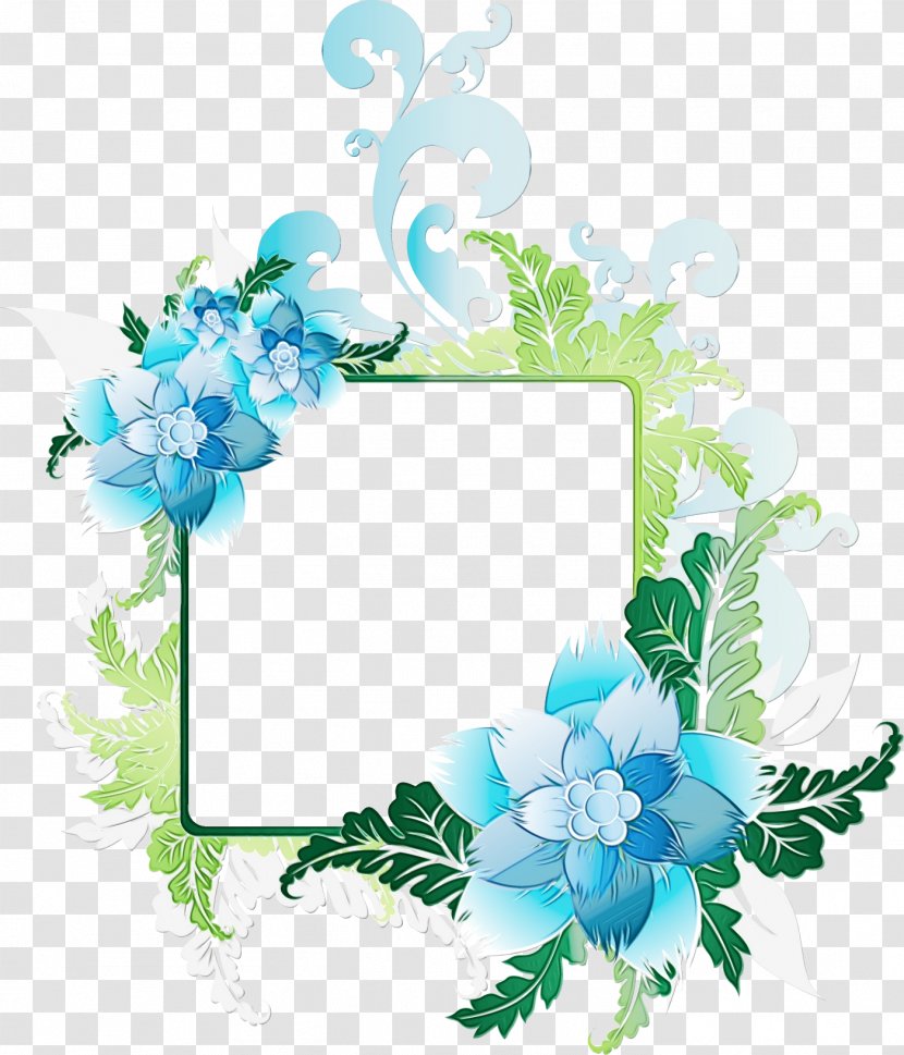 Watercolor Flowers Frame - Picture - Hydrangea Transparent PNG