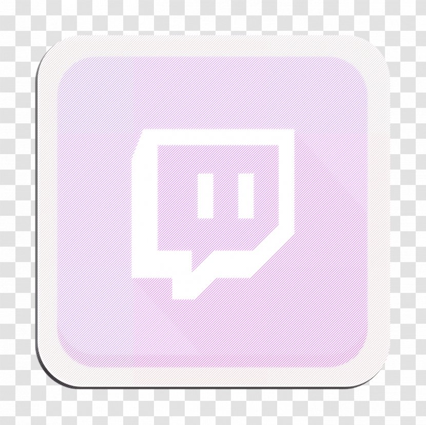 Squircle Icon Twitch - Violet - Magenta Rectangle Transparent PNG