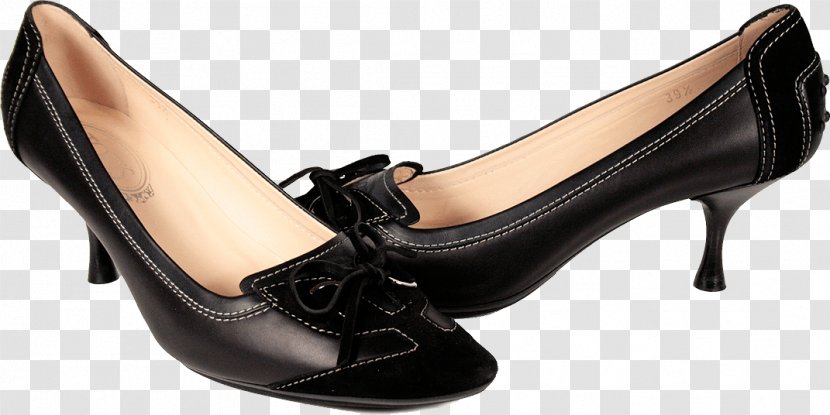 Court Shoe Leather - Ballet Flat - Black Women Shoes Image Transparent PNG