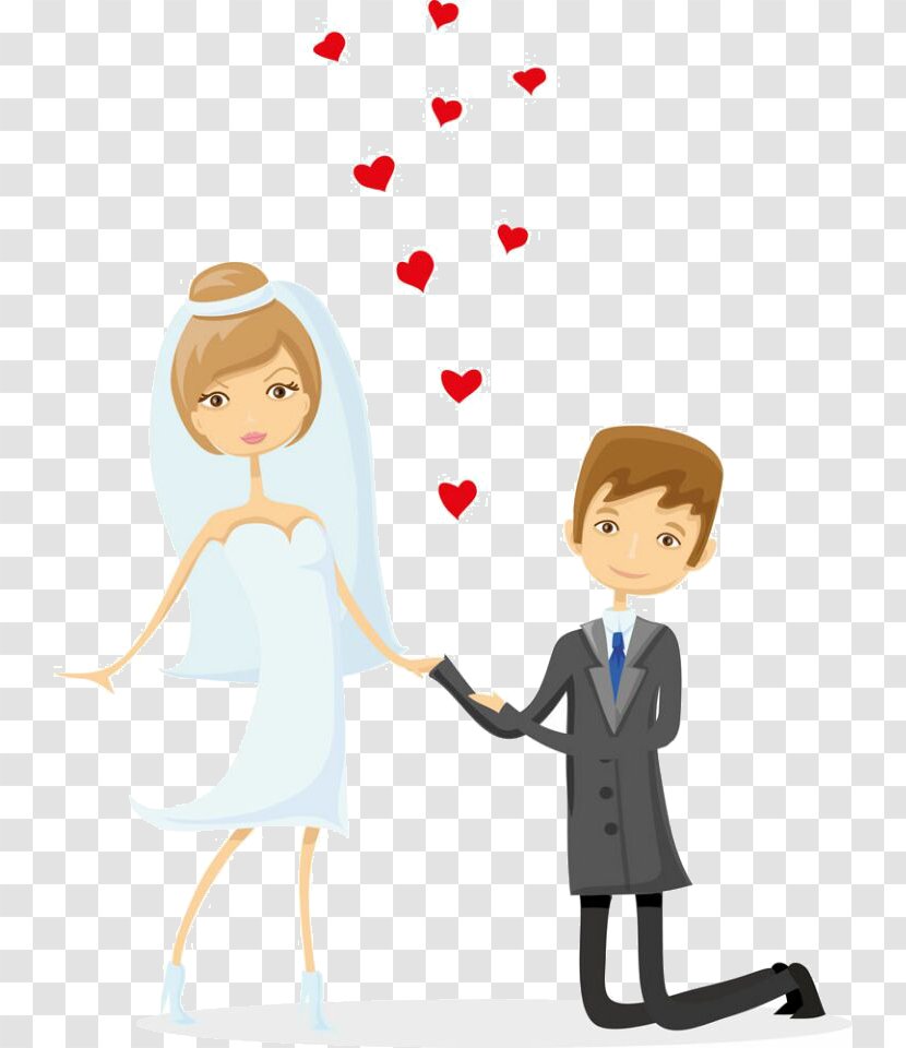 Wedding Invitation Love Bridegroom - Cartoon - Romantic Pictures Transparent PNG