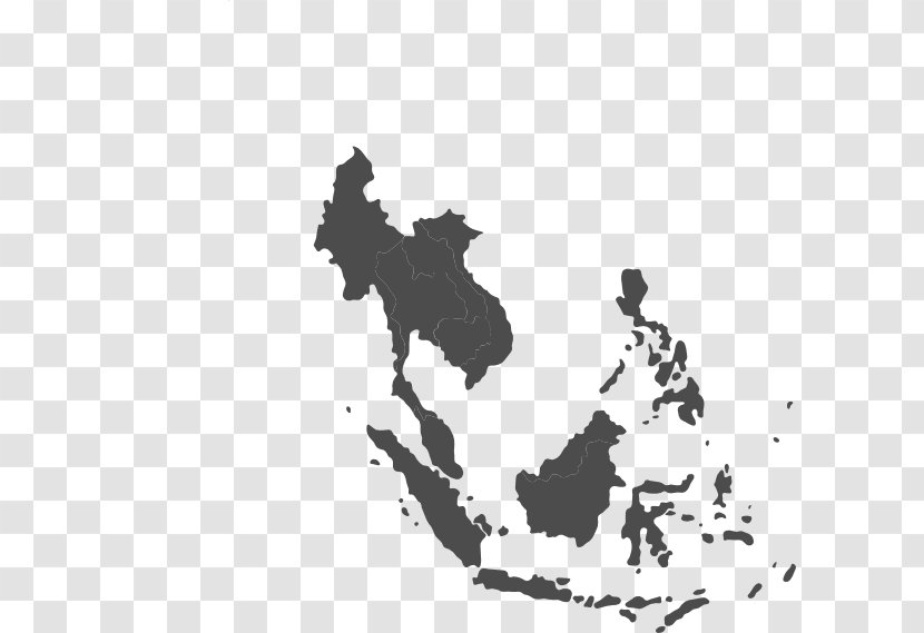 Southeast Asia World Map - Flags Of Transparent PNG