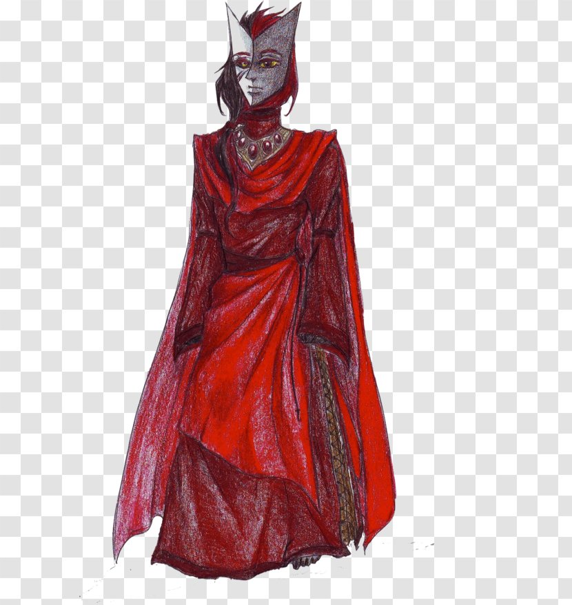 Costume Design Maroon Dress Character - Figurine Transparent PNG