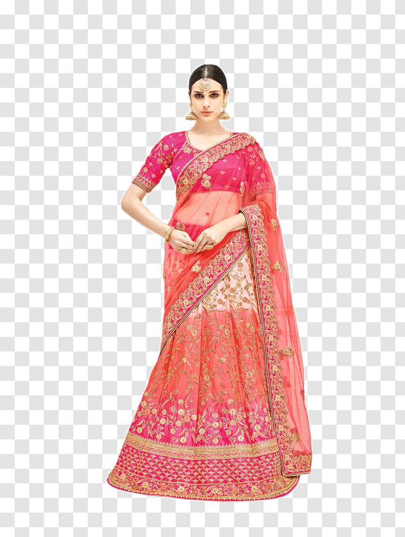 Lehenga-style Saree Gagra Choli Sari - Banarasi - Bridal Lehenga Kameez Transparent PNG