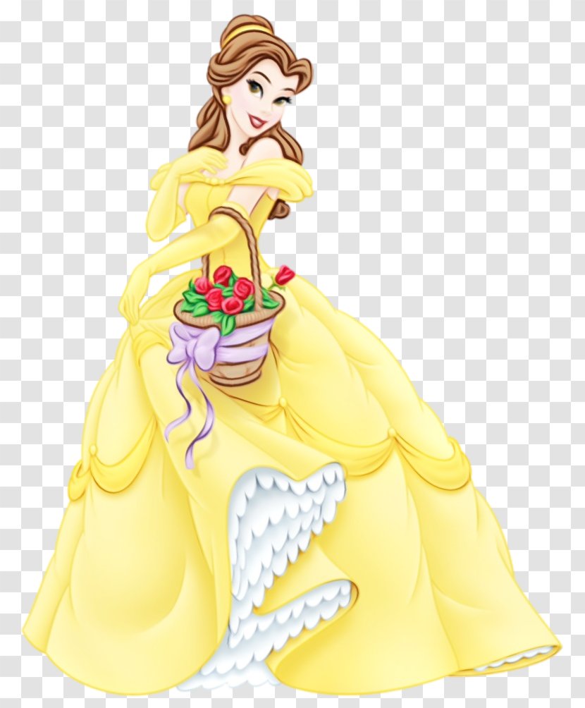 Belle Cinderella Ariel Beast Princess Jasmine - Gown Transparent PNG
