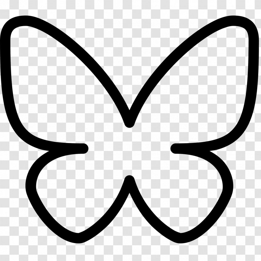 Butterfly Download Clip Art - Monochrome Transparent PNG