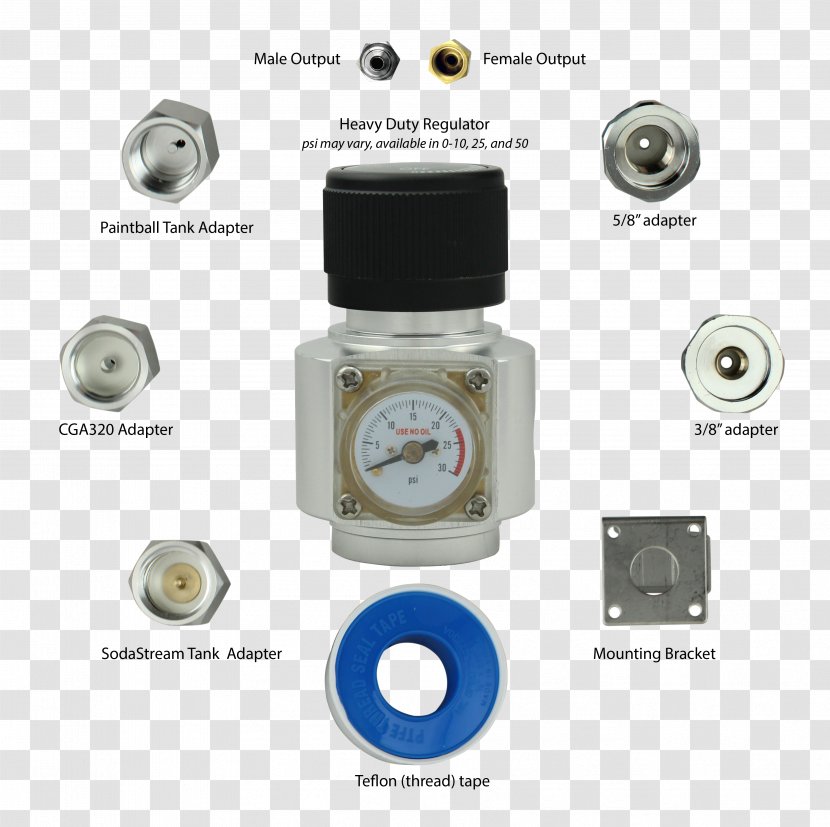 Carbon Dioxide Carbonation Pressure Regulator Gas - Product Description Transparent PNG