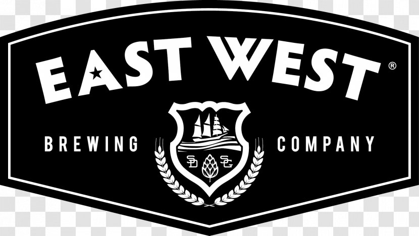 Logo Beer East West Brewing Company Brewery - Black Transparent PNG