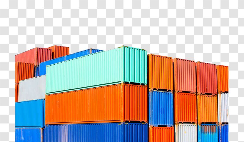 Shipping Container Intermodal Cargo Port - Elevation - Color Freight Transparent PNG