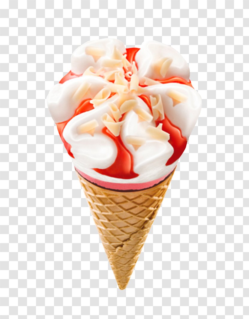 Ice Cream Cones Cornetto Sundae Gelato - Whipped Transparent PNG