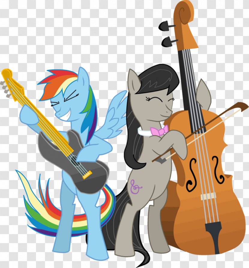 Rainbow Dash Violin Rarity Pinkie Pie Cello - Cartoon Transparent PNG