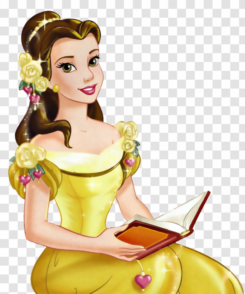 Belle Beauty And The Beast Princess Aurora Jasmine Cinderella - Silhouette Transparent PNG