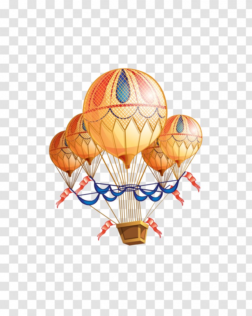 Landscape Illustration - Hot Air Balloon - Parachute Transparent PNG